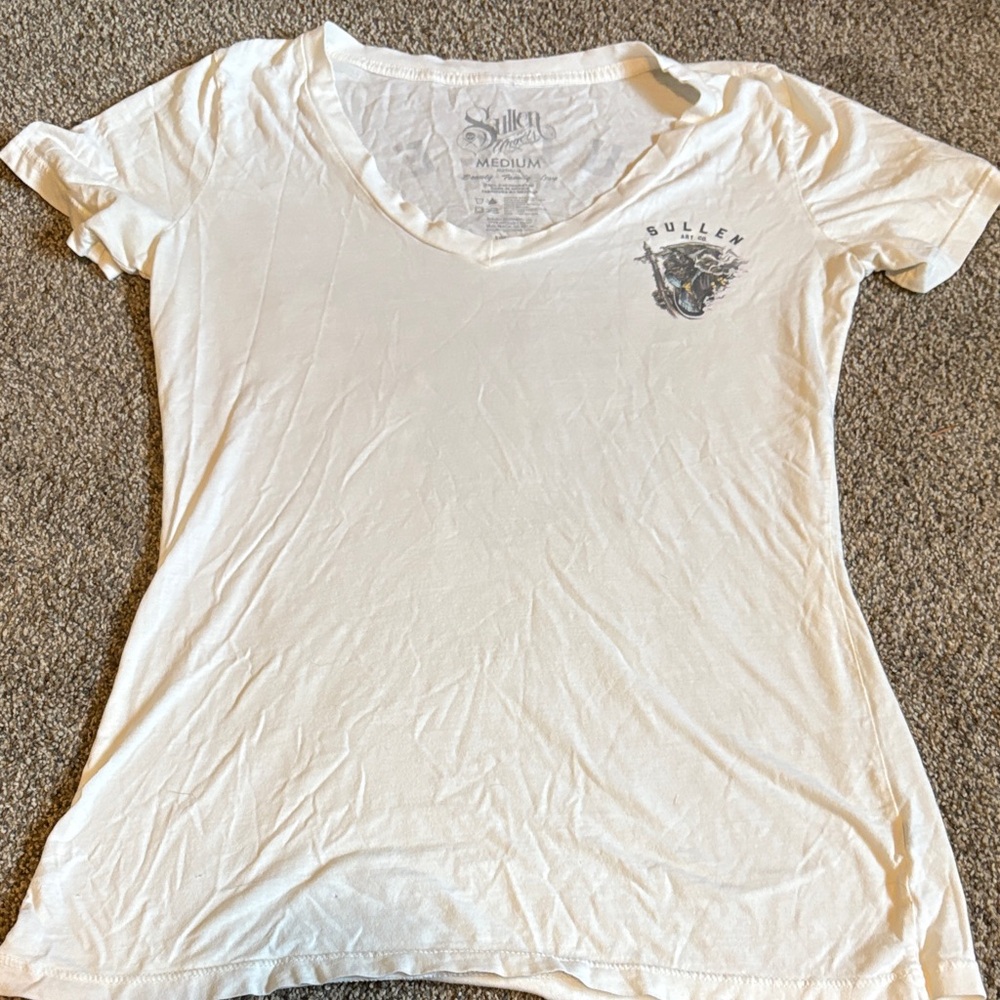 Sullen Women's White V-Neck Tee